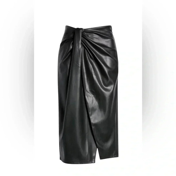 Open Edit Wrap Front Faux Leather Skirt size medium Sz Medium - Picture 1 of 7